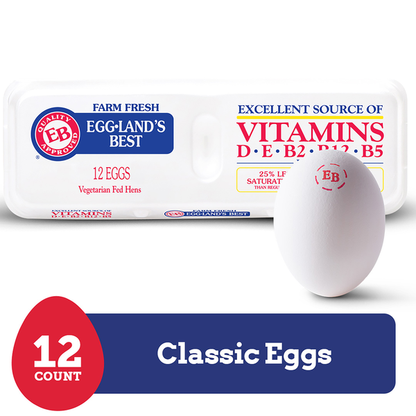 Eggs Eggland's Best Eggland's Best Classic Large White Eggs, 12 count hero