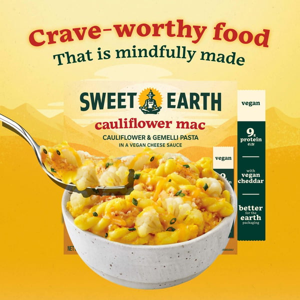 Frozen Meals Sweet Earth Cauliflower Mac Bowl Frozen Dinner - Plant Based Frozen Pasta Vegan Mac hero