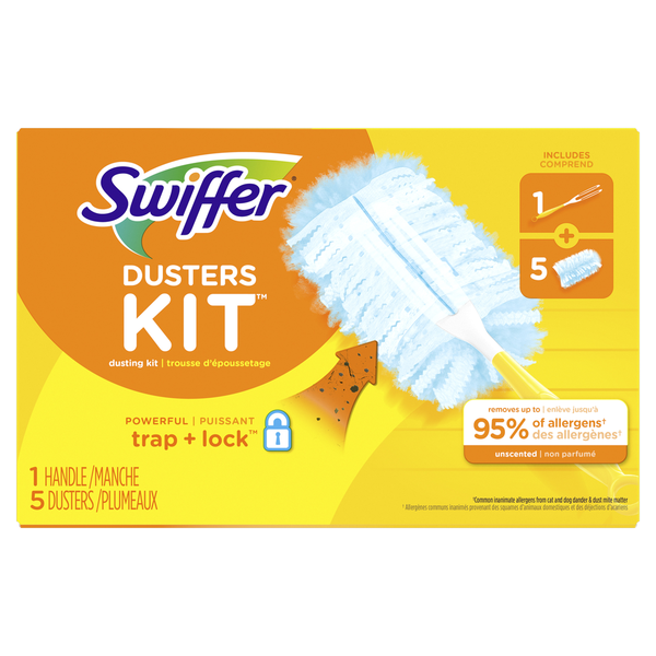 Cleaning Tools Swiffer Dusters Starter Kit for Cleaning, Kit, Handle and Dusters hero