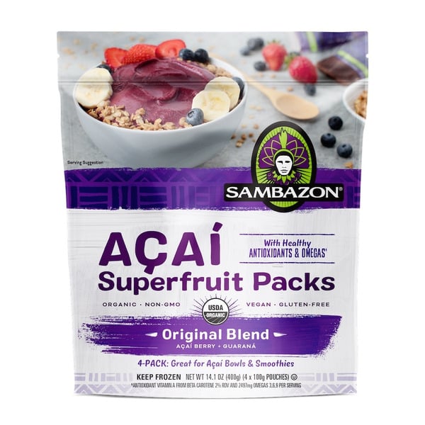 Frozen Produce Sambazon Original Blend Frozen Açaí, Superfruit Packs hero