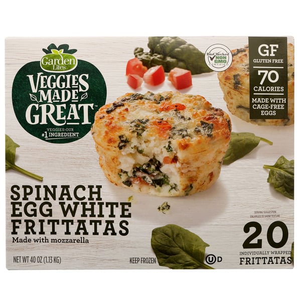 Frozen Meals Veggies Made Great Spinach Egg White Frittatas hero