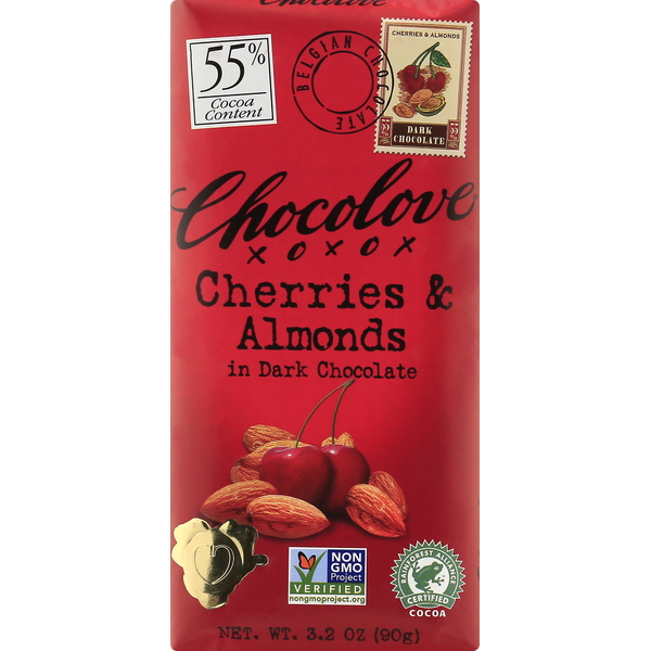 Candy & Chocolate Chocolove Cherries & Almonds in Dark Chocolate, 55% Cocoa hero