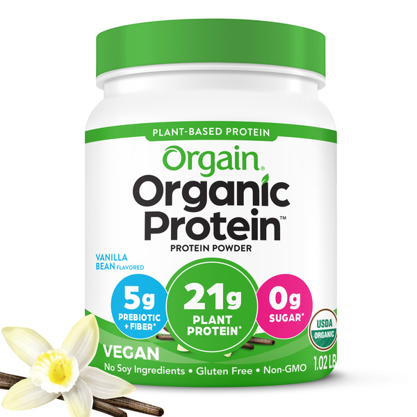 Protein & Meal Replacements Orgain Organic Plant Based Protein Powder, Vanilla Bean, 21g Protein, Vegan hero