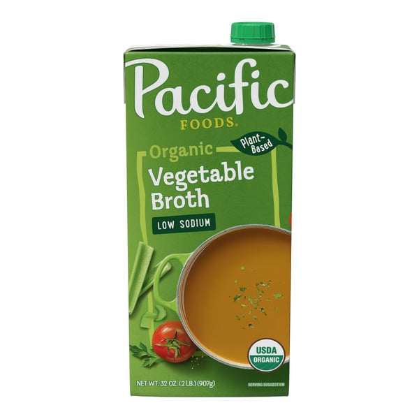 Soup, Broth & Bouillon Pacific Foods Organic Low Sodium Vegetable Broth hero