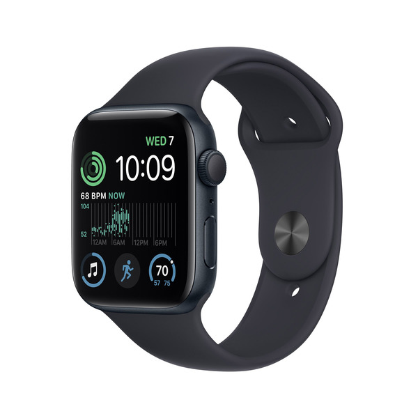 Smart Watches Apple Watch SE GPS 44MM (2nd generation) with M/L Band, Midnight hero