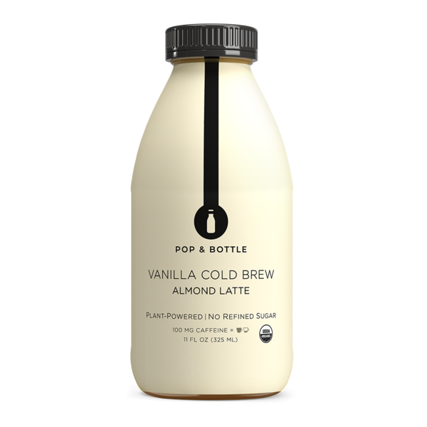 Soy & Lactose-Free Pop & Bottle Vanilla Cold Brew Almond Milk Latte hero