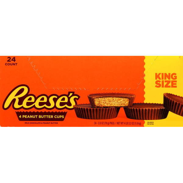 Candy & Chocolate Reese's Milk Chocolate King Size Peanut Butter Cups Candy hero
