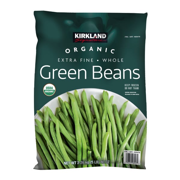 Frozen Fruit & Vegetables Kirkland Signature Org Fine Green Bean, 5 Lb hero