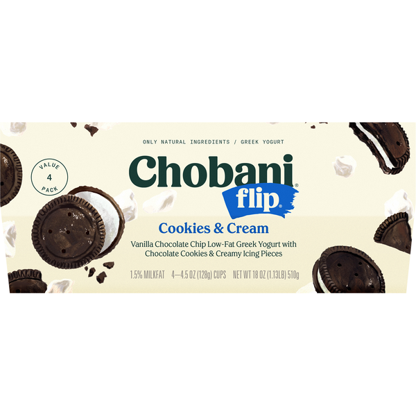 Yogurt Chobani Chobani® Flip® Low-Fat Cookies & Cream Greek Yogurt hero