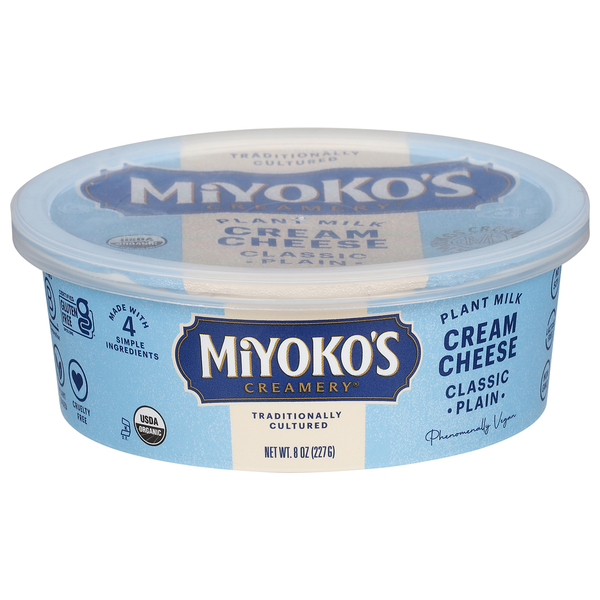 Other Creams & Cheeses Miyoko's Creamery Organic Classic Plain Plant Milk Cream Cheese hero