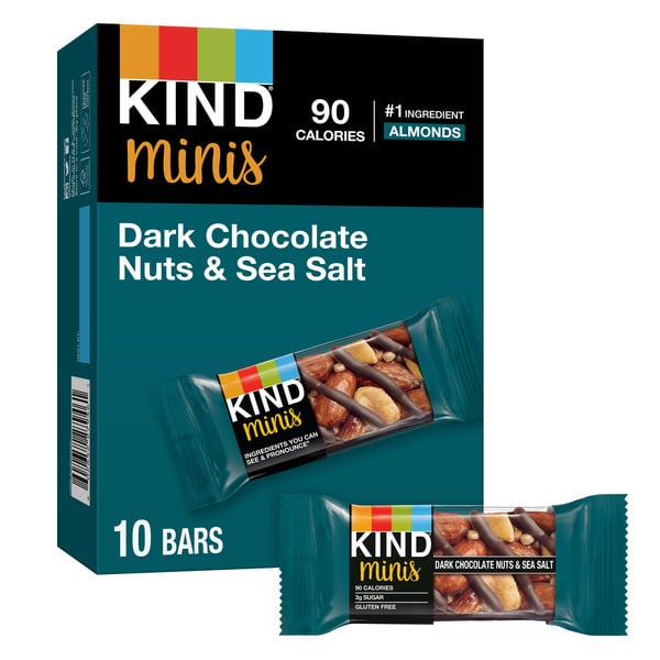 Candy & Chocolate KIND KIND Minis Dark Chocolate and Sea Salt Nut Bars hero
