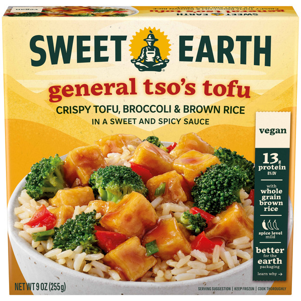 Asian Foods Sweet Earth Tofu, Vegan, General Tso's hero