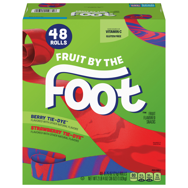 Fruit & Vegetable Snacks Fruit by the Foot Fruit Flavored Snacks, Berry Tie-Dye/Strawberry Tie-Dye hero