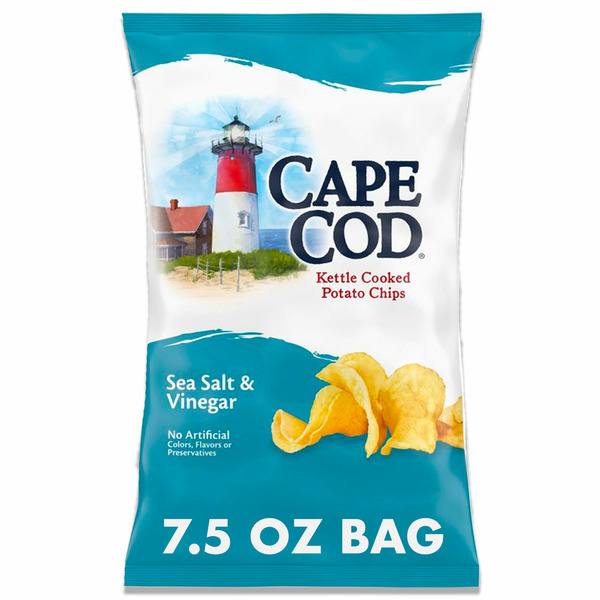 Chips & Pretzels Cape Cod Sea Salt and Vinegar Kettle Cooked Potato Chips hero