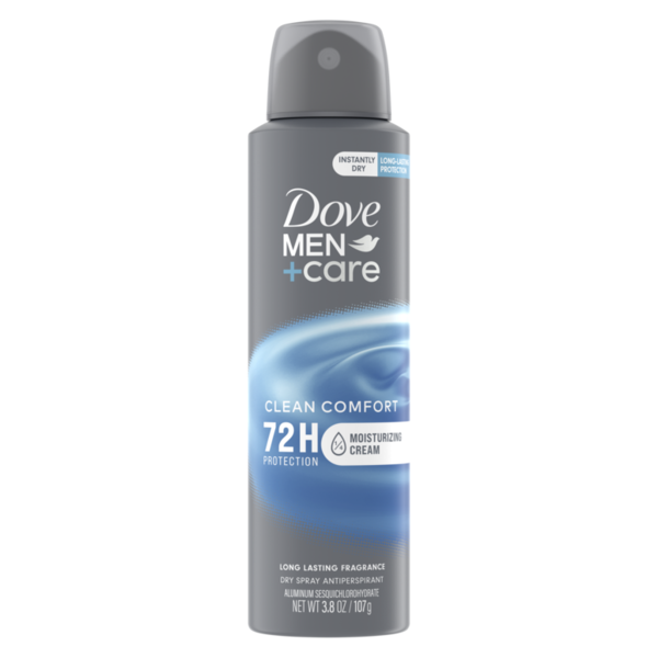 Deodorant Dove Men+Care Dry Spray Antiperspirant Deodorant Clean Comfort hero