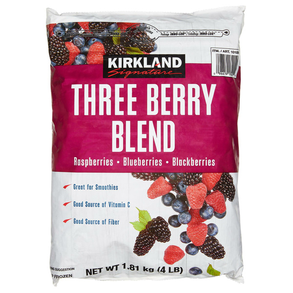 Frozen Fruit & Vegetables Kirkland Signature Nature's Three Berry Blend, 4 lb hero