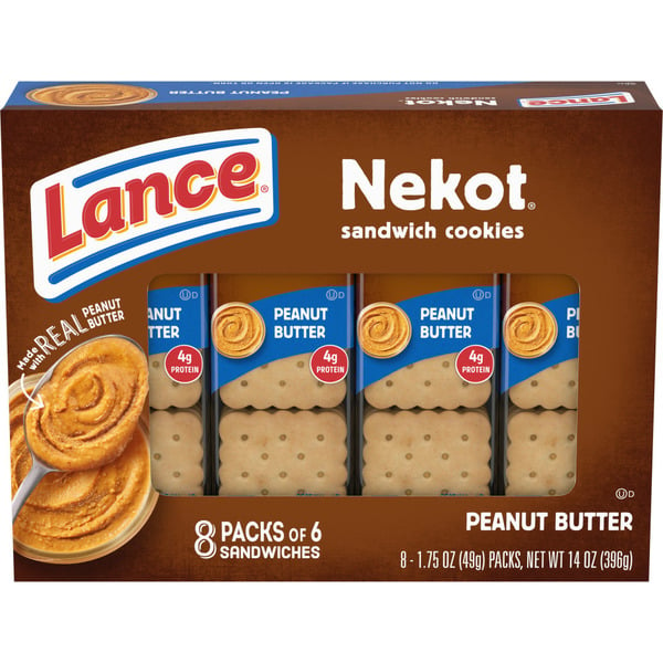 Crackers Lance Lance Sandwich Cookies Nekot Peanut Butter hero