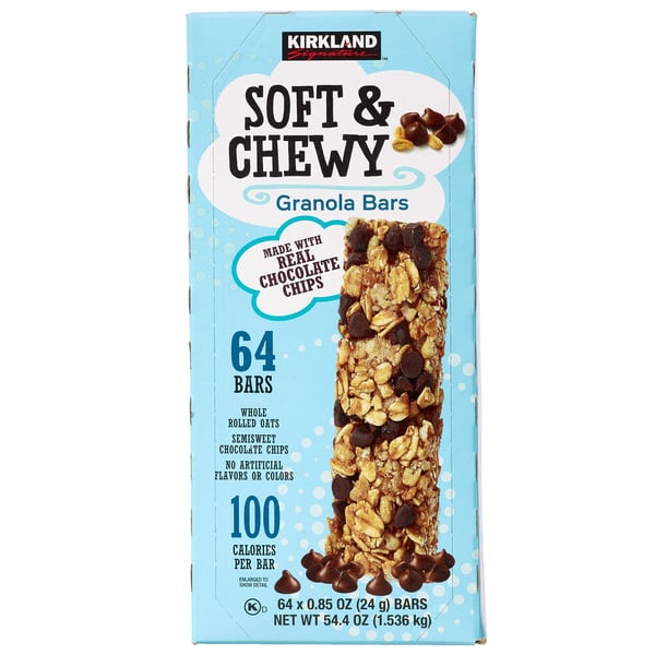 Nutrition & Snack Bars Kirkland Signature Soft & Chewy Granola Bars, 64 x 0.85 oz hero