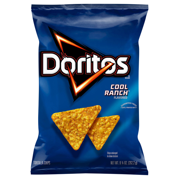 Chips & Pretzels Doritos Flavored Tortilla Chips, Cool Ranch hero
