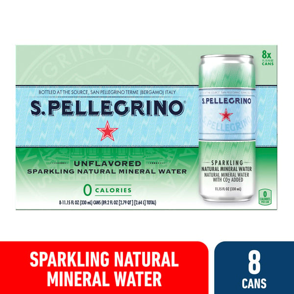 Water, Seltzer & Sparkling Water San Pellegrino Essenza Mineral Water Sparkling Can hero