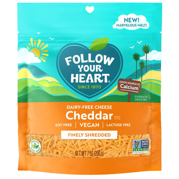 Other Creams & Cheeses Follow Your Heart Shredded Cheddar Style Dairy Free Cheese, Vegan, Gluten Free hero