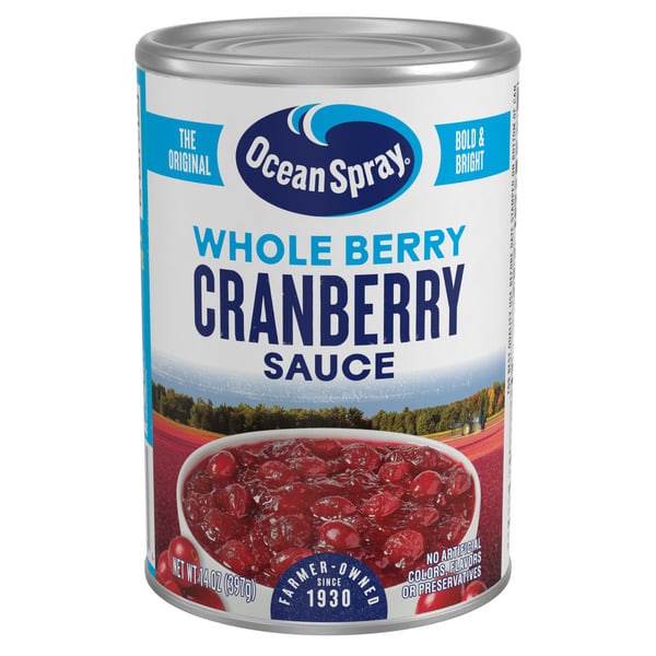 Canned Fruit & Applesauce Ocean Spray Whole Cranberry Sauce, Canned Side Dish hero
