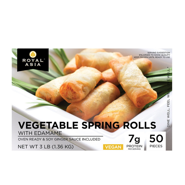 Frozen Appetizers & Sides Royal Asia Vegetable Spring Rolls, 50 ct hero