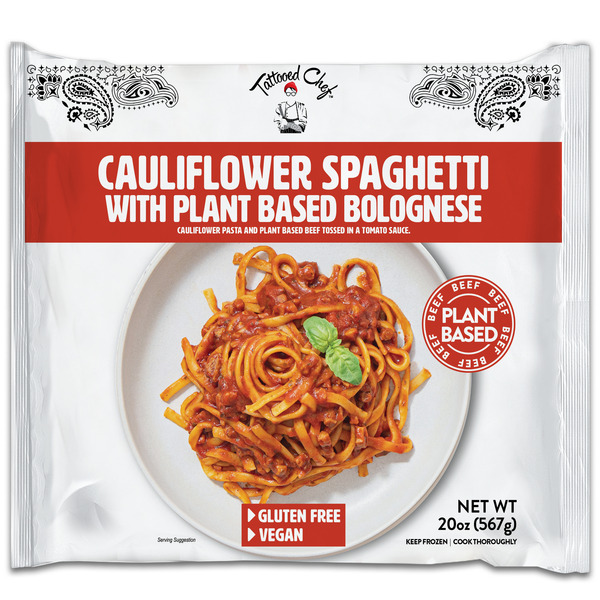 Frozen Appetizers & Sides Tattooed Chef Cauliflower Spaghetti w/ Plant Based Bolognese, GF, Vegan hero