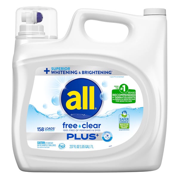 Laundry All Free&Clear Liquid Laundry Detergent, 237 fl oz hero