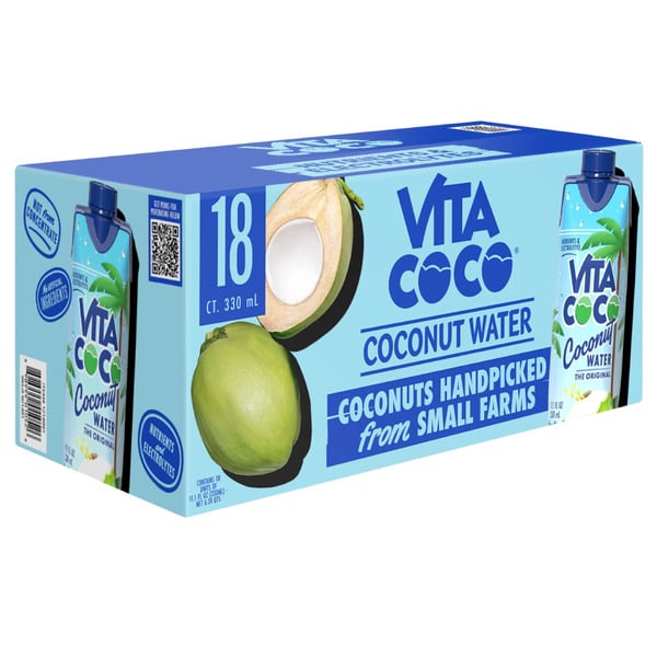 Juice Vita Coco Pure Coconut Water, 18 x 11.1 fl oz hero