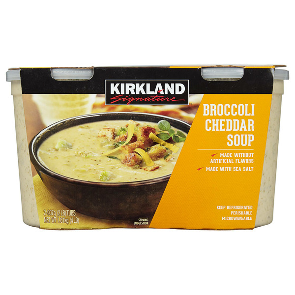 Prepared Soups & Salads Kirkland Signature Kirkland Signature Broccoli Cheddar Soup, 2 lbs, 2-count hero