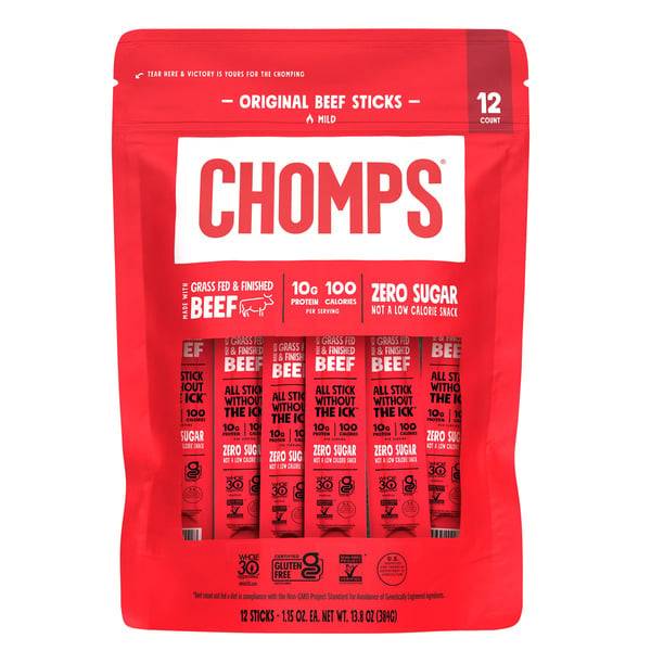 Jerky & Meat Snacks Chomps Original Beef Sticks hero