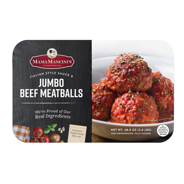 Prepared Meals MamaMancini's Italian Style Sauce & Jumbo Beef Meatballs hero