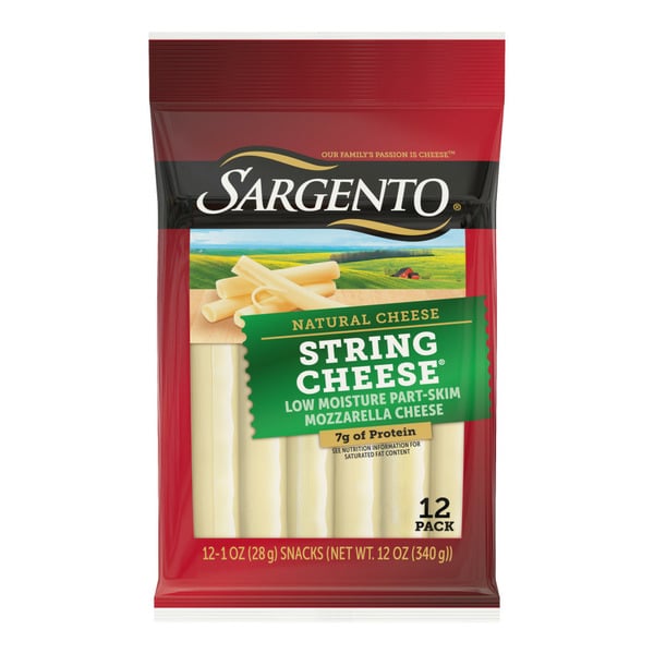 Packaged Cheese Sargento Natural String Cheese Snacks hero