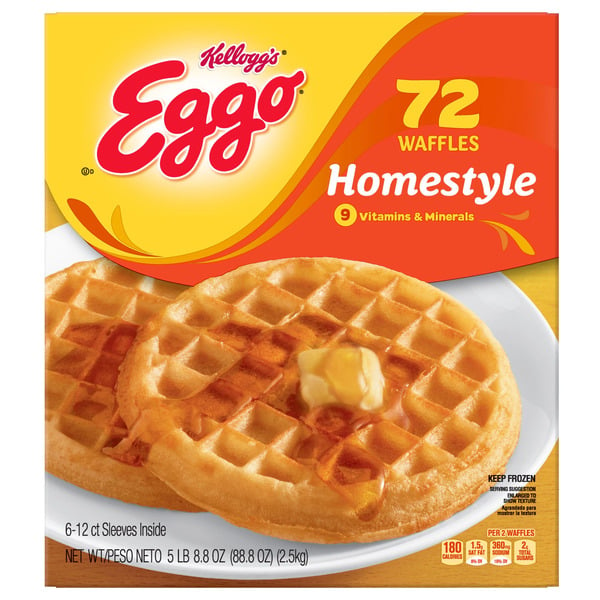 Frozen Meals Kellogg's Home-style Eggo Waffles, 6 x 12 ct hero