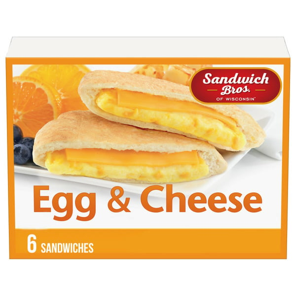 Breakfast Sandwich Bros. Pita Snack Sandwiches, Egg & Cheese hero