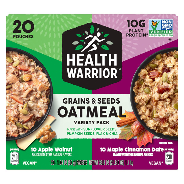 Cereal Health Warrior Oatmeal Variety Pack, 20 ct hero