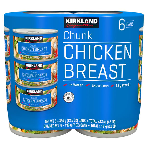 Canned Meat Kirkland Signature Canned Chicken Breast, 6 x 12.5 oz hero