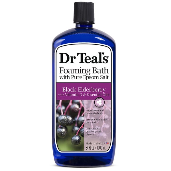 Body Lotions & Soap Dr Teal’s Foaming Bath with Pure Epsom Salt, Black Elderberry, Vitamin D hero