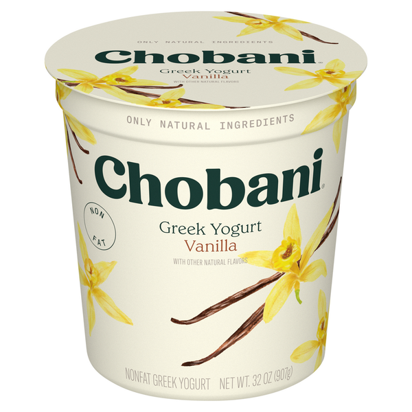 Yogurt Chobani Vanilla Blended Non-Fat Greek Yogurt hero