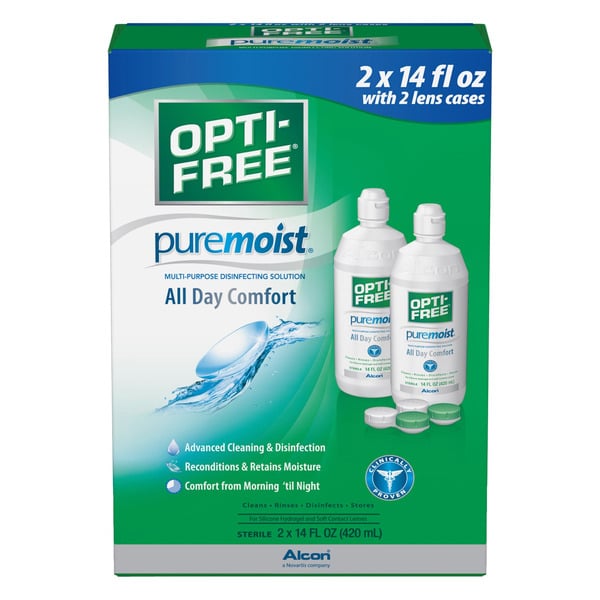 Eye & Ear Care OPTI-FREE PureMoist Multi-Purpose Disinfecting Solution, 28 oz hero