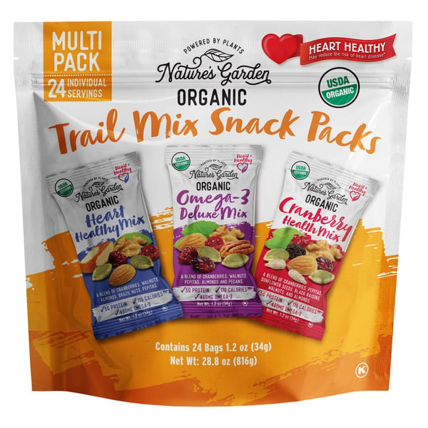 Fruit & Nuts Nature's Garden Organic Trail Mix Snack Packs hero