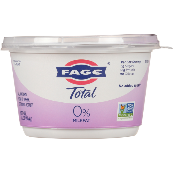 Yogurt FAGE Yogurt, Greek, Nonfat, 0% Milkfat, Strained hero