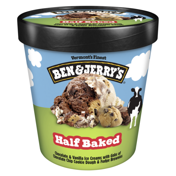 Ice Cream & Ice Ben & Jerry's Half Baked® Chocolate & Vanilla Ice Cream Pint hero