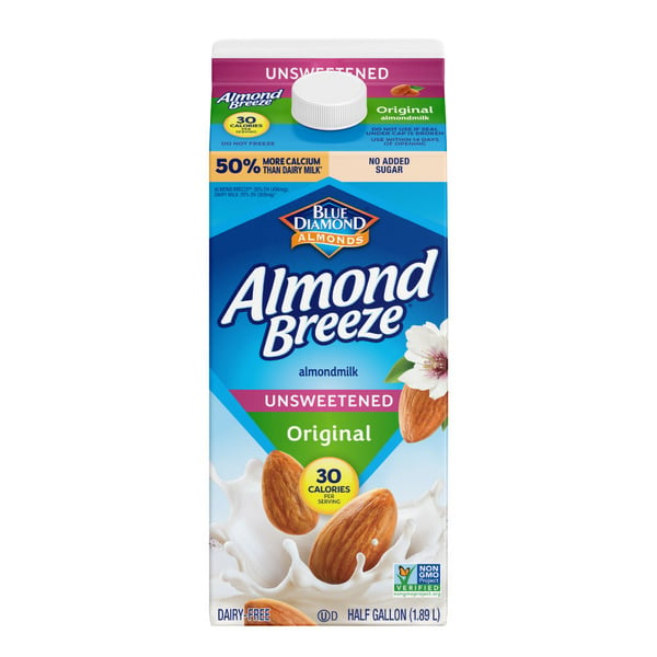 Milk Alternatives Almond Breeze Unsweetened Original Almondmilk Non Dairy Milk Alternative hero