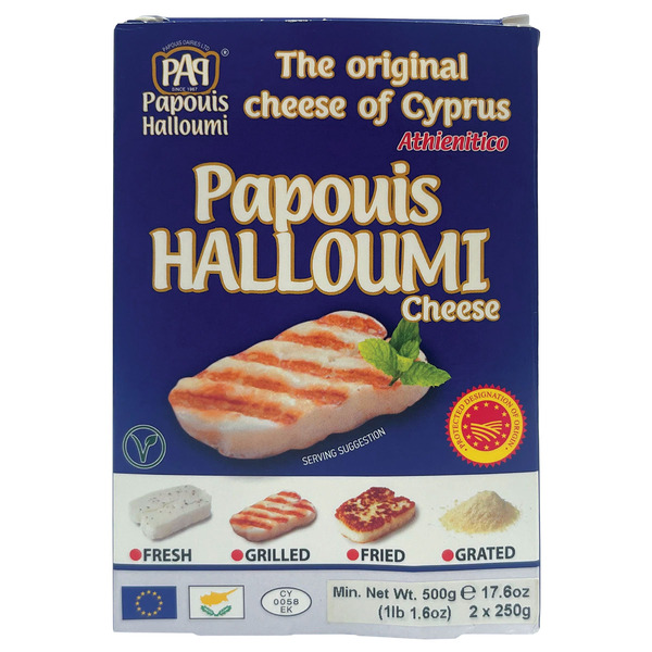 Artisan & Specialty Cheese Papious Halloumi  Papious Halloumi Cheese, 2 x 8.8 oz. hero