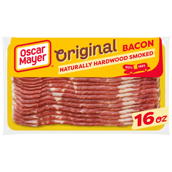 Hot Dogs, Bacon & Sausage Oscar Mayer Naturally Hardwood Smoked Bacon hero