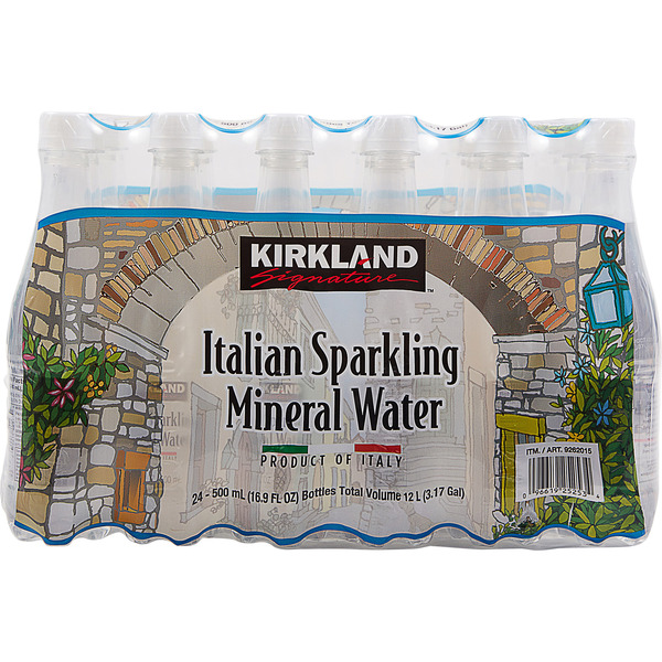 Water Kirkland Signature Kirkland Signature Italian Sparkling Water, 16.9 fl oz, 24 ct hero