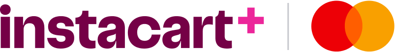Instacart+ logo and Mastercard logo