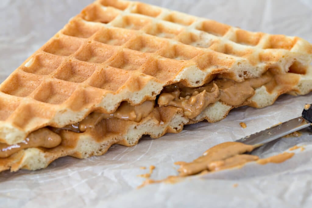 Waffle Peanut Butter Sandwich